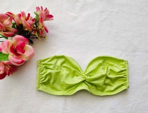 H&amp;M : Lime Green Twist Front Top