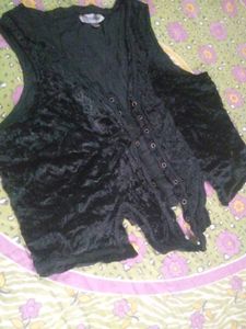 Black Velvet Corset Vest