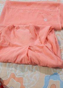 Peach Kurta Set with Dupatta