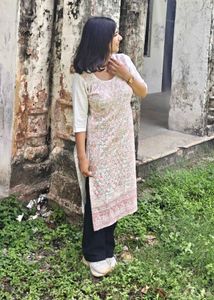 cotton embroided sequence kuti