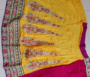 Heavy Partywear Bridal Lehenga Saree
