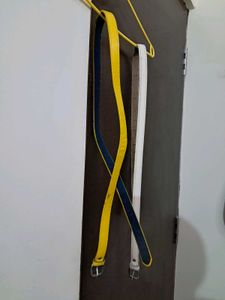 Combo: White And Yellow Slim Belt