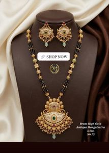 Antique Brass High Gold Mangalsutra Set