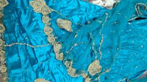 Teal Embellished Lehenga Set