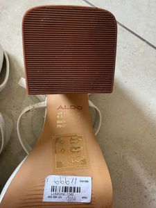 ALDO Stylish White Platform Block Heels