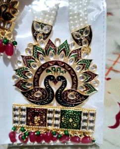 Peacock Kundan Necklace Set