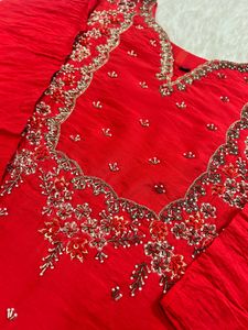 Stunning Red Embellished Lehenga Choli