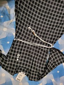 ​BASIC Women's Black &amp; White Plain kurti