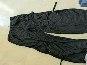 Black Wide Leg Cargo Pants