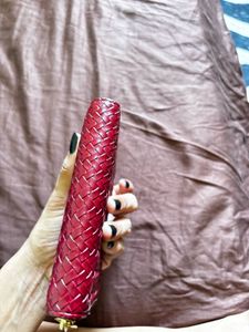 Chic Woven Red Wallet