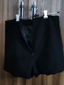 Black Mini Skirt with Zipper Detail