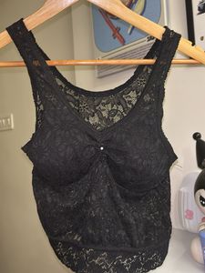 Elegant Black Lace Bralette Top