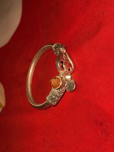 Silver Tone Statement Bangle