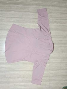 Pastel Pink Collared Button-Up Shirt
