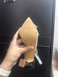 Crystal Bow Clear Heels