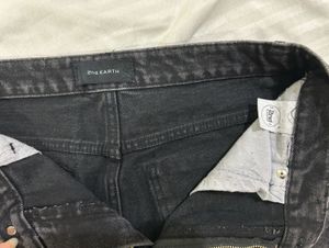 2nd Earth Charcoal Wash Denim Mini Skirt