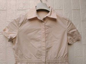 New with tag Chic Beige Utility Shirt &amp; Skirt Set