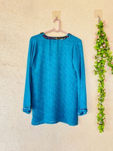 Beautiful Teal Kurta with Sequins