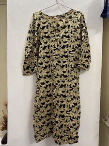 Black &amp; Gold kurta pant set