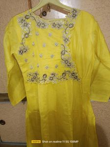 Very Beautiful Turmeric Yellow Colour Kurta 😍😍🫶