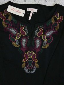Stylish Black Embroidered Top