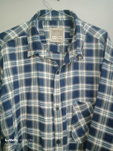 Classic Blue Plaid Flannel Shirt