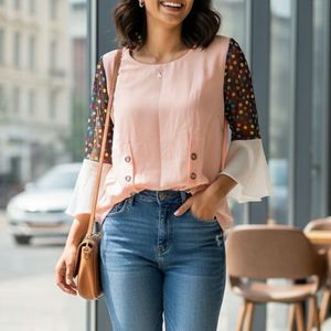 Stylish Color Block Sleeve Top