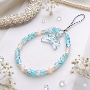 Blue Beaded Charm Strap