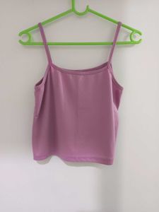 Solid Pink Spaghetti Strap Camisole Top