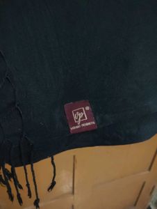 Elegant Black Scarf with Tassels