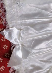 White Lace Corset Top with Bows