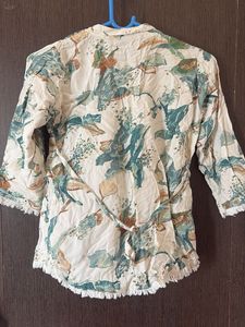 Boho Floral Print Tunic Top