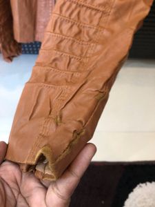 Brown Faux Leather Jacket