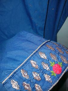 Blue Embroidered Kurta