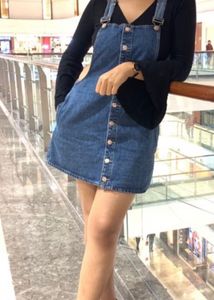 Denim Pinafore Dress