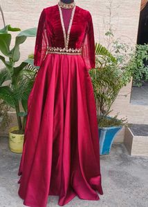 velvet and satin gown ❤️🍁