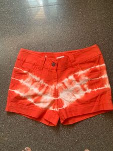 Tie-Dye Orange Women's Shorts