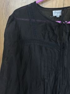 Boho Embroidered Black Dress