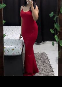 Red Bodycon Maxi Dress