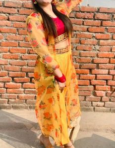 3 peace beautiful dress ❤️ with organza srug