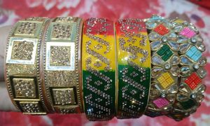 Colorful Beaded Bangle Set