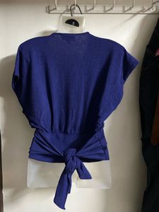 Stylish Blue Wrap Top