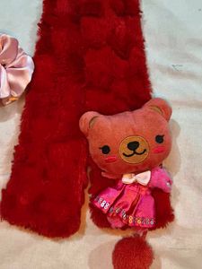 Red Plush Scarf