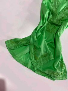 Vibrant Green Embroidered Kurta