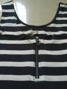 Black And White Bodycon Striped Dress