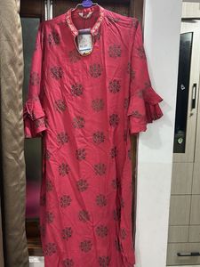 Vibrant Pink Kurta with antique Motif