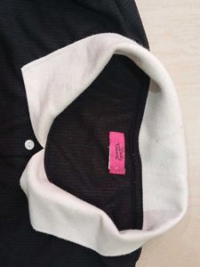 Chic Black &amp; White Button-Down Top