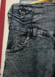 High Waisted Acid Wash Jeans womens