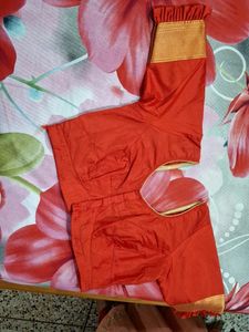 Elegant Red &amp; Gold Saree