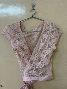 Peach Wrap Top